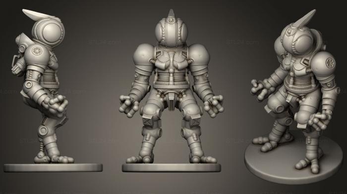 Figurines heroes, monsters and demons (Space Suit 001, STKM_1211) 3D models for cnc